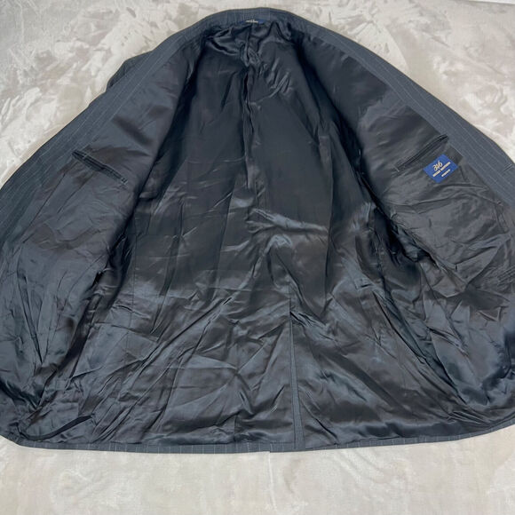 Brooks Brothers 346 Blazer Mens 48R Grey Pinstripe Two Button Wool Sport Coat - Picture 7 of 15